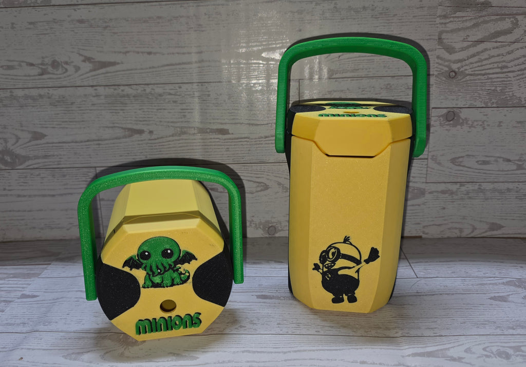 Minion and Monsters inspired can koozie